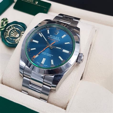 rolex milgauss blue dial replica|rolex milgauss z blue.